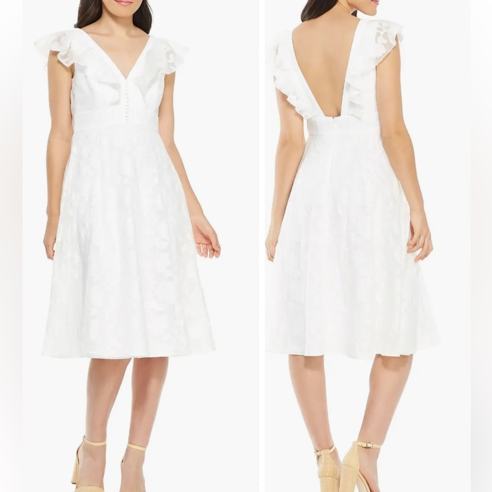 Gal meets glam Susie Floral Organza Fit & Flare Dress nwt 8